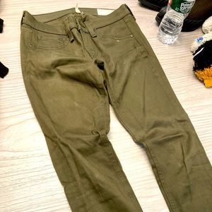 Rag and Bone hunter green jeans size 26